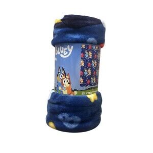 Bluey Birthday Balloon Throw Blanket NEW Silk Soft Touch 46” X 60” Bluey Bingo